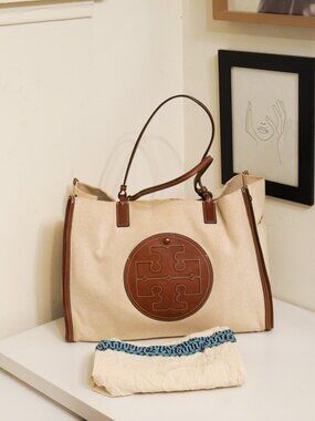 TORY BURCH Ella Canvas Tote Bag